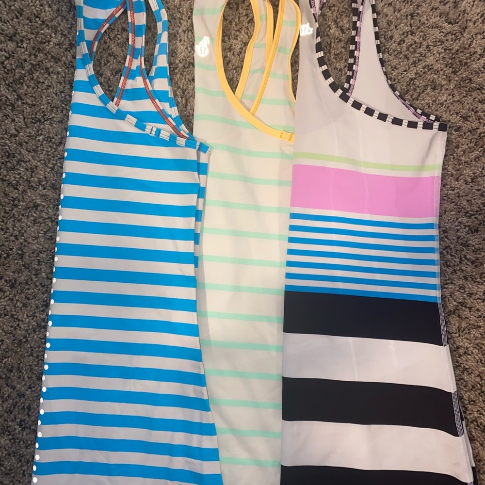 LOT: 3 Lululemon SW Cool Racer Back EUC